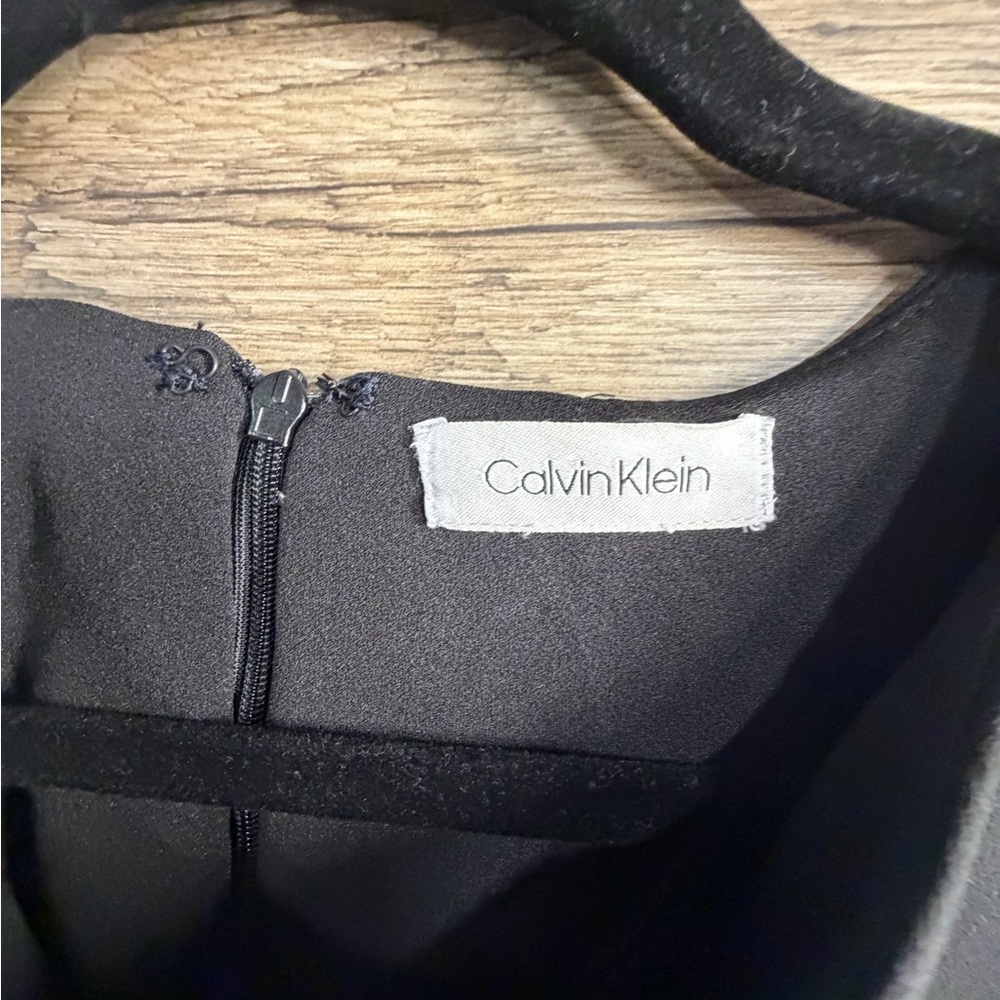 Calvin Klein Black Dress with Ruffle Sleeves - Picture 4 of 9